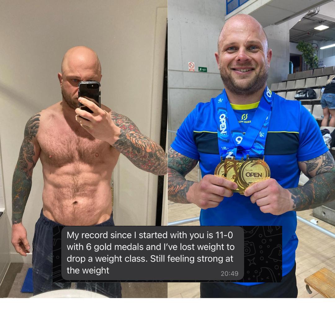 Before & After results of in increasing strength and power in Edinburgh